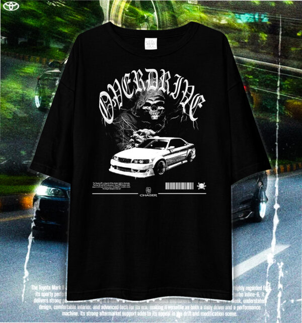 Toyota JZX100 Chaser – Premium Oversized Drop Shoulder Graphic T-Shirt - Image 2